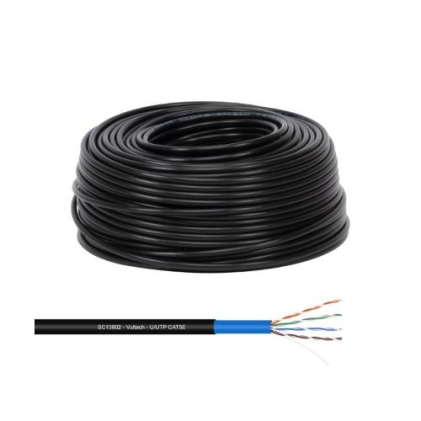 VULTECH MATASSA LAN 100MT. CAT. 5E UTP 24AWG PE+LSZH (SC13802-100) PER ESTERNO COLORE NERO