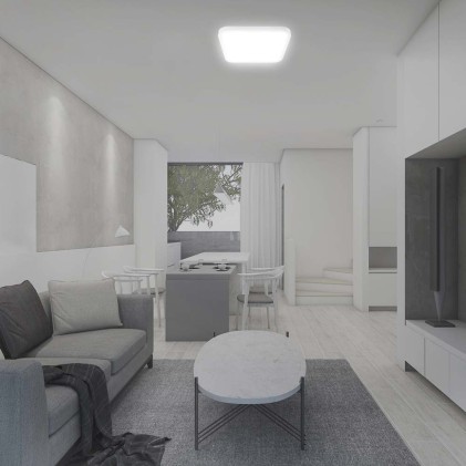 V-TAC Plafoniera LED Quadrata 24W Cornice Bianco 3000K IP44