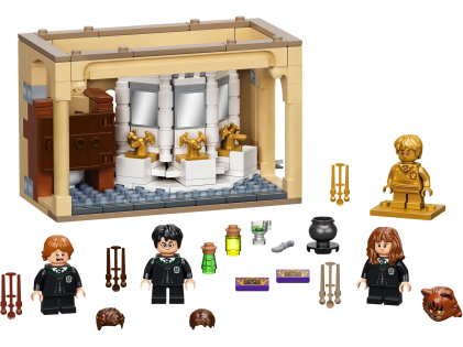LEGO 76386 Hogwarts: Errore della pozione polisucco, 217 pezzi, Castello Giocattolo con Minifigure d Oro del 20&deg; Anniversario