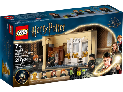LEGO 76386 Hogwarts: Errore della pozione polisucco, 217 pezzi, Castello Giocattolo con Minifigure d Oro del 20&deg; Anniversario