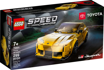 LEGO 76901 Toyota GR Supra, 299 pezzi, Speed Champions, Auto Sportiva da Corsa con Pilota