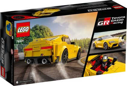 LEGO 76901 Toyota GR Supra, 299 pezzi, Speed Champions, Auto Sportiva da Corsa con Pilota