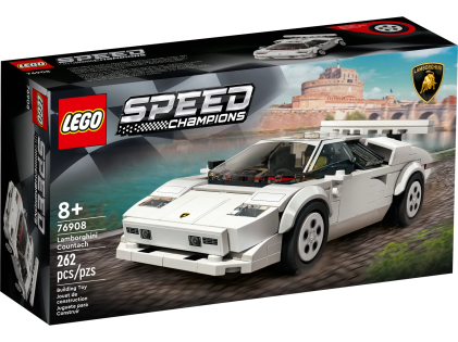 LEGO 76908 Lamborghini Countach, 262 pezzi, Speed Champions, Auto Sportiva Giocattolo, Replica Supercar
