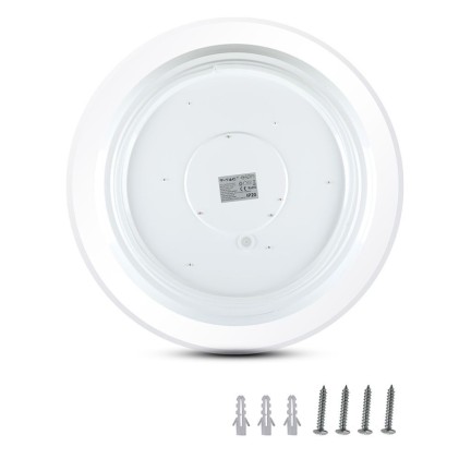 V-TAC Plafoniera LED Rotonda 24W 3 in 1 Effetto Stellato Compatibile con Google e Amazon Alexa Dimmerabile