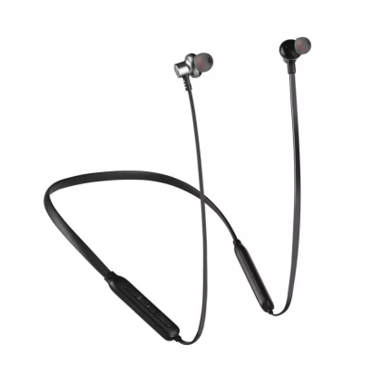 V-TAC Auricolari Bluetooth Collegate con Cavo 500mAh Colore Nero