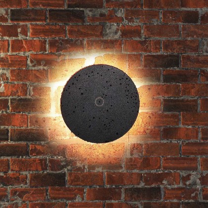 V-TAC Lampada LED da Muro Rotonda 12W 160*160*60mm Colore Nero 3in1 Dimmerabile IP65