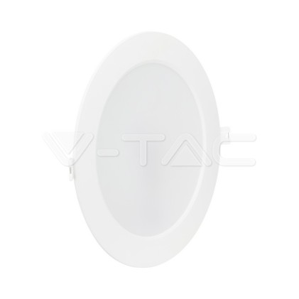 V-TAC PRO Mini Pannello LED 12W Chip Samsung Montaggio ad Incasso Rotondo Colore Bianco 3000K
