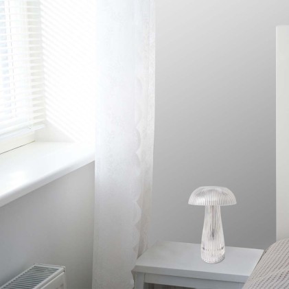 V-TAC Lampada LED da Tavolo 1W Colore Bianco Trasparente Ricaricabile con USB C Touch Dimmerabile 3in1