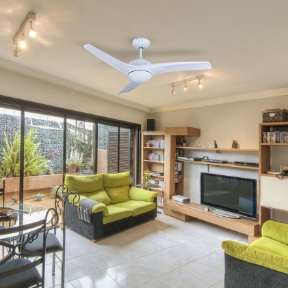 V-TAC Ventilatore LED da Soffitto 15W 3 in 1 con Motore a Corrente Continua da 35W con Telecomando 3 pale