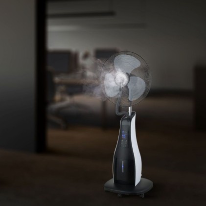 V-TAC Ventilatore Nebulizzatore LED 80W con 3 Pale da 17" Base Rotonda e Telecomando (Capacit&agrave; 3.2L)