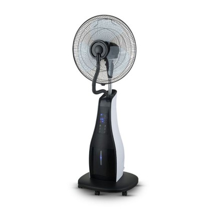 V-TAC Ventilatore Nebulizzatore LED 80W con 3 Pale da 17" Base Rotonda e Telecomando (Capacit&agrave; 3.2L)
