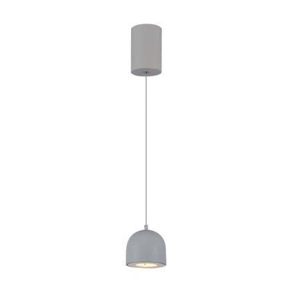 V-TAC Lampadario LED a Cilindro in Metallo 8.5W 10*162cm Grigio Chiaro 3000K