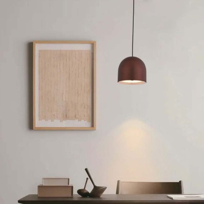 V-TAC Lampadario LED a Cilindro in Metallo 8.5W Colore Rame Touch 10*16cm Regolabile 3000K