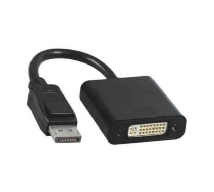 CAVO ADATTATORE DISPLAYPORT CONNETTORI DP MASCHIO - DVI-I(24+5) FEMMINA CM. 15 COLORE NERO