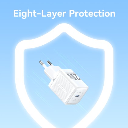 Caricatore GaN Vention FEPW0-EU con ingresso USB-C 20 W EU Bianco