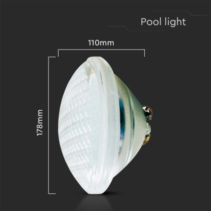 V-TAC Lampada LED da Piscina in Vetro 25W PAR56 6400K IP68