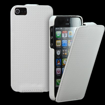 Custodia Slim Flip per iPhone 5 Bianca