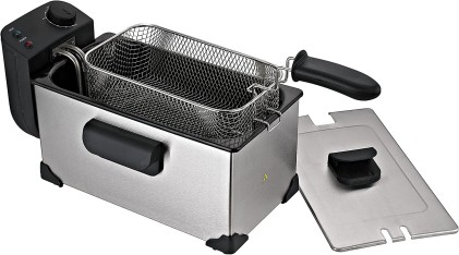 Friggitrice Jocca 3L 2200W - Acciaio inossidabile - Regolazione della temperatura tra 90&ordm; e 190&ordm;