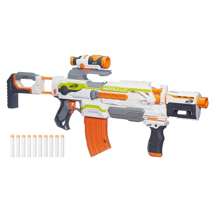 Blaster giocattolo, Hasbro Nerf B1538EU6 N-Strike Modulus ECS-10 ,Mirino di Precisione, Versione Tedesca