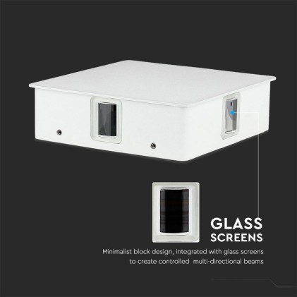 V-TAC Lampada LED da Muro Quadrato 4W 110LM/W Colore Bianco 4000K IP65