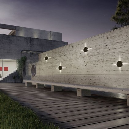 V-TAC Lampada LED da Muro Rotondo 4W 110LM/W Colore Nero 4000K IP65