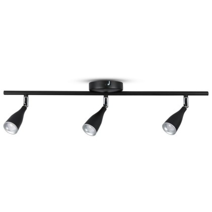 V-TAC Faretto LED da Muro Triplo 13,5W con Testa Orientabile Colore Nero 3000K IP20