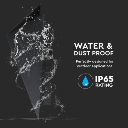 V-TAC Lampada LED da Muro a Tasca 5W 110LM/W Colore Nero 3000K IP65