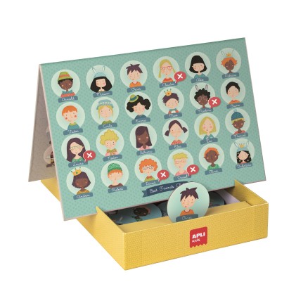 Apli Game indovina chi - Tavola 28 x 96 cm, 48 Pezzi &Oslash; 60 mm