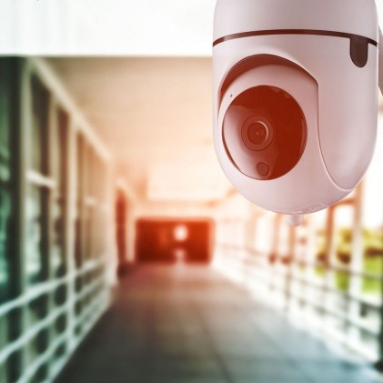 V-TAC Camera di Videosorveglianza Interno IP WiFi PTZ 2MP 1080px Visione Notturna Sensore Movimento Autotrack 2 Canali Audio SD 64Gb