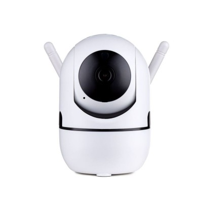 V-TAC Camera di Videosorveglianza Interno IP WiFi PTZ 2MP 1080px Visione Notturna Sensore Movimento Autotrack 2 Canali Audio SD 64Gb