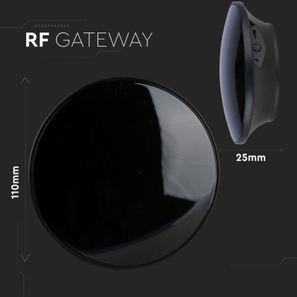 V-TAC Ponte di Connessione Remota di 4 Dispositivi con Funzionalità RF Compatibile ad Amazon Alexa Google Home e Nest (RF433 Gateway)