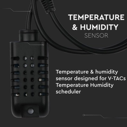 V-TAC Sensore di Umidità e Temperatura Compatibile ad Amazon Alexa Google Home e Nest