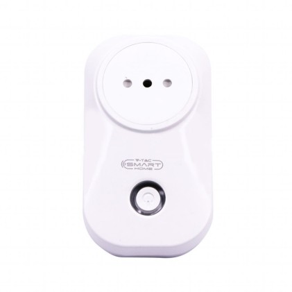 V-TAC Spina Wifi Italiana con Interruttore Compatibile ad Amazon Alexa Google Home e Nest Colore Bianco