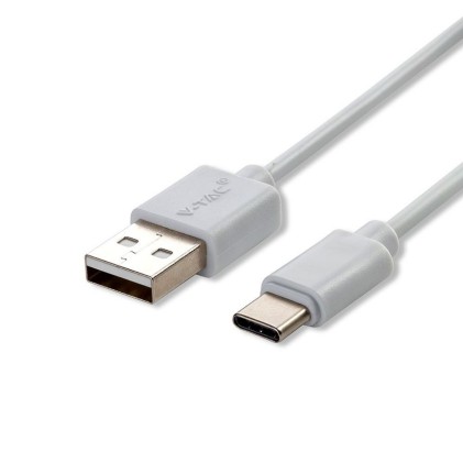 V-TAC Cavo da USB Tipo-C a USB-A 1m Ricarica 1A Pearl Series Colore Bianco