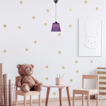 V-TAC Lampadario LED a Campana in Plastica da 5W Colore Viola con Attacco in Metallo Cromato