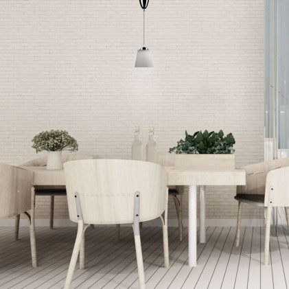 V-TAC Lampadario LED a Campana in Plastica da 5W Colore Bianco con Attacco in Metallo Cromato