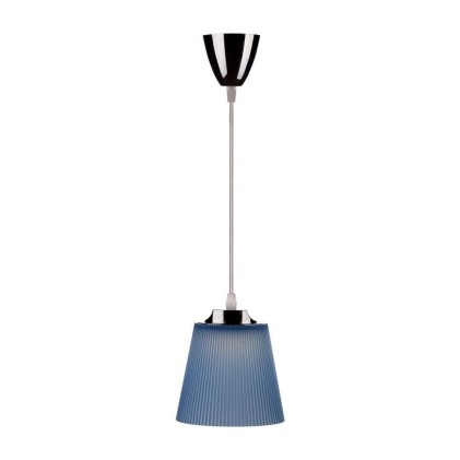 V-TAC Lampadario LED a Campana in Plastica da 5W Colore Blu con Attacco in Metallo Cromato