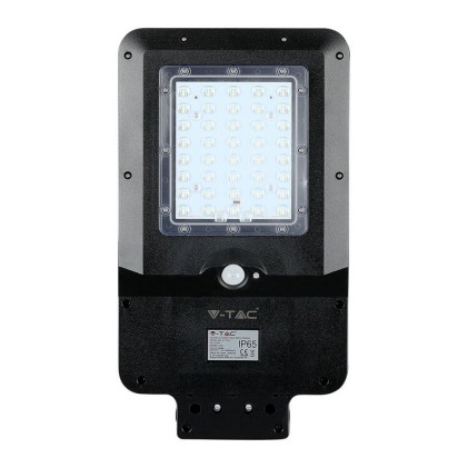 V-TAC Armatura Stradale LED SMD 15W con Pannello Solare Colore Nero 6000K IP65
