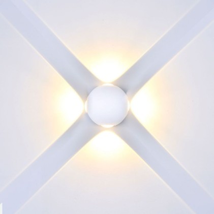 V-TAC Lampada LED da Muro Sferica 4 LED COB 4W Colore Bianco 3000K IP65