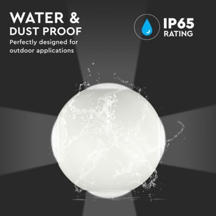 V-TAC Lampada LED da Muro Sferica 4 LED COB 4W Colore Bianco 4000K IP65