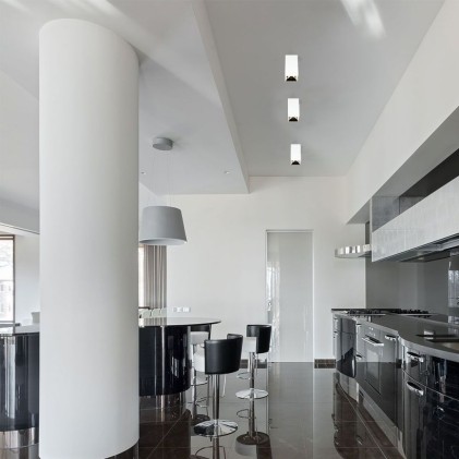 V-TAC Portafaretto LED Montaggio a Plafone Quadrato GU10 Corpo Bianco Riflettore Oro