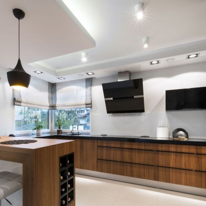 V-TAC Portafaretto LED Montaggio a Plafone Rotondo GU10 Corpo Bianco Riflettore Nero