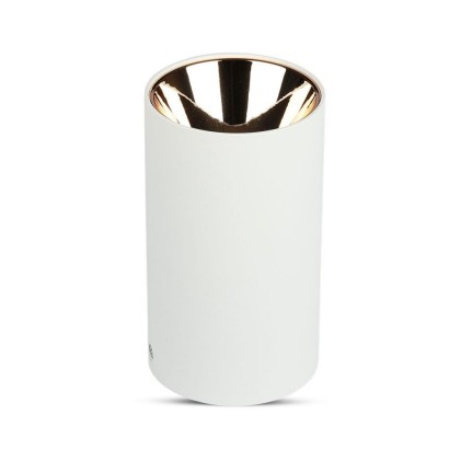 V-TAC Portafaretto LED Montaggio a Plafone Rotondo GU10 Corpo Bianco Riflettore Oro Rosa