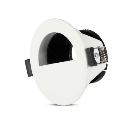 V-TAC Portafaretto LED da Incasso GU10 con Sezione a Mezza Luna Colore Bianco con Interno Nero