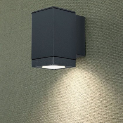V-TAC Lampada LED da Muro con Portalampada GU10 Fascio Luminoso Inferiore Colore Grigio Scuro IP44