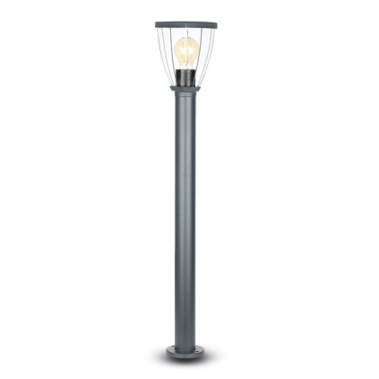 V-TAC Piantana LED da Giardino con Portalampada E27 (max 40W) in Acciaio Inossidabile h: 800mm Colore Nero IP44
