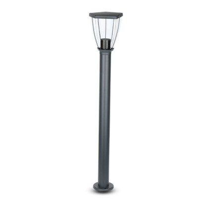 V-TAC Piantana LED da Giardino con Portalampada E27 (max 40W) in Acciaio Inossidabile h: 800mm Colore Nero IP44