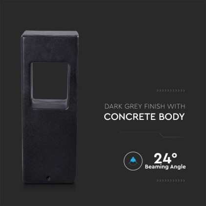 V-TAC Lampada LED da Giardino 12W in Cemento Colore Grigio Scuro IP65