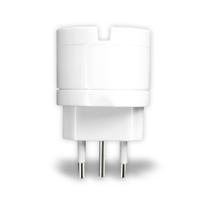 V-TAC Adattatore con Spina 10A 2P+T e Presa 10A 2P+T + Schuko Colore Bianco