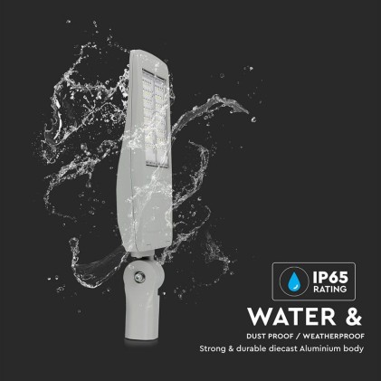 V-TAC PRO Armatura Stradale LED Chip Samsung Classe II 100W 140LM/W Colore Grigio 5700K Dimmerabile